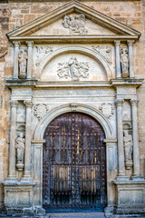 Obraz premium Monumental entrance of the church of the Assumption of Yeste, Albacete, Spain