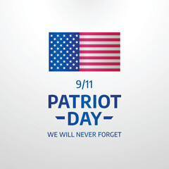 patriot day design template good for celebration. american flag design. flat design. vector eps 10.