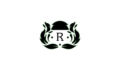 luxury tribal skull tattoo logo R