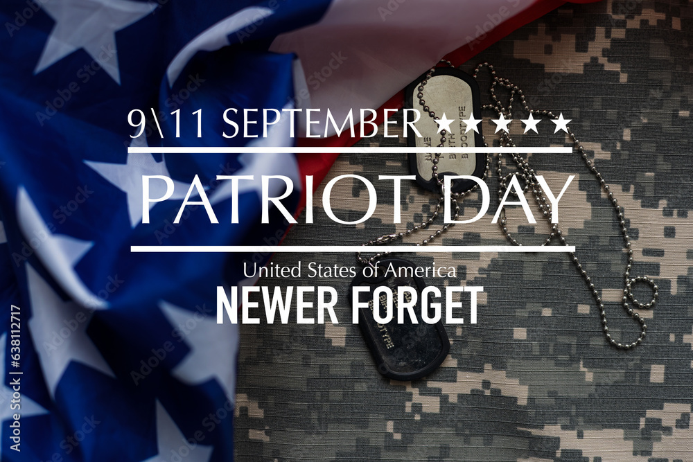 Wall mural Patriot day 9 11 never forget social media graphics