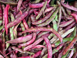 Fresh beans in a market