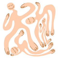 Abstract people body. Vector illustration