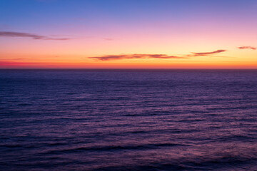 Obraz premium sunset over the sea beach Cochoa, Reñaca Vina del Mar beach, Valparaiso, Chile
