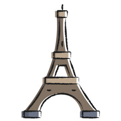Hand drawn Eiffel Tower icon