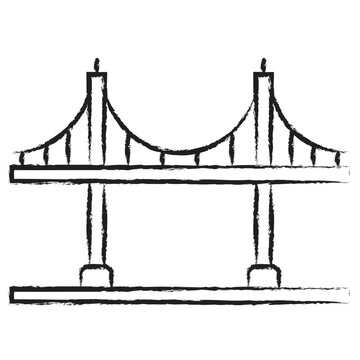 Hand drawn Golden Gate icon