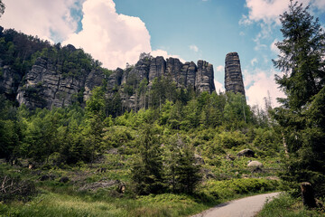 Affensteine Felsformation in der Sächsischen Schweiz