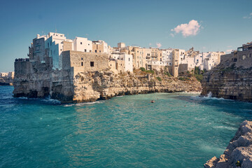 Polignano a Mare Panoramaansicht in Apulien im Süden von Italien