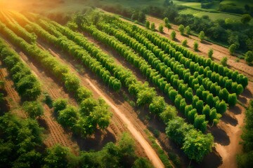Naklejka premium vineyard fields 