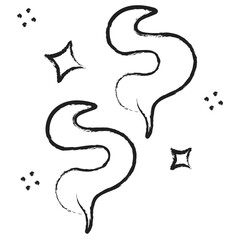 Fototapeta premium Hand drawn Magic Smoke icon
