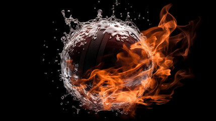 Ball with fire