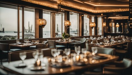 Luxury travel concept featuring fine dining in an exclusive fancy restaurant with exquisite cuisine and great service