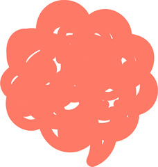 Colorful pastel orange color speech bubble balloon icon sticker memo keyword planner text box banner, flat png transparent element design