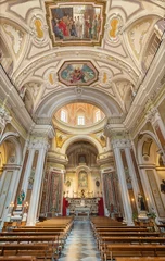  NAPLES, ITALY - APRIL 20, 2023: The nave of church Chiesa di Santa Caterina a Chiaia. © Renáta Sedmáková