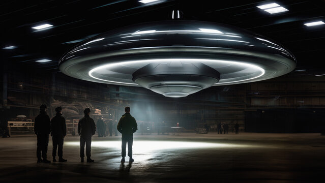 Flying saucer hidden in a government warehouse
