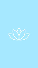 minimal blue lotus flower wallpaper