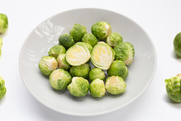 Fresh brussels sprouts. Organic vegetables