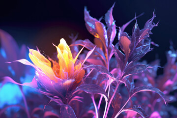 Glowing fantasy plant.