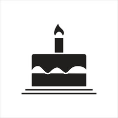 birth cake vector icon line template