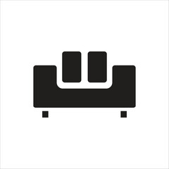 sofa vector icon line template