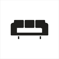 sofa vector icon line template