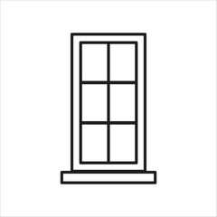 window vector icon line template