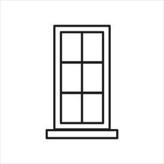 window vector icon line template
