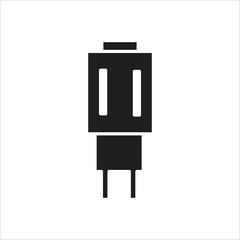 plug vector icon line template