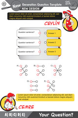 University and high school exam question form, Mathematics, physics, geometry, biology, eps, Next generation problems, two sister, speech bubble, template, experiment