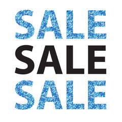 Blue Glitter SALE Vector Image