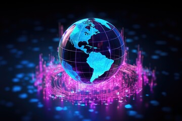 Global communication network concept Generative AI