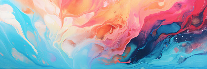 Fototapeta na wymiar Abstract Fluid Art Colorful and dynamic background