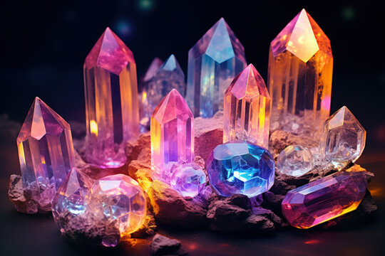 Healing reiki chakra chrystals therapy. Gemstones therapy for wellbeing, meditation, destress, relaxation, metaphysical, spiritual practices