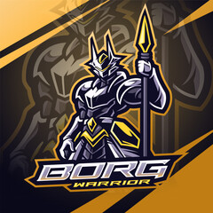 Borg warrior esport mascot logo design