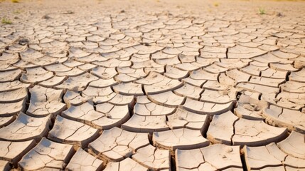 dry and cracked earth due to drought, a clear image of climate change generative ai