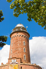 Old  lighthouse in Poland. Kolobrzeg on the Baltic Sea