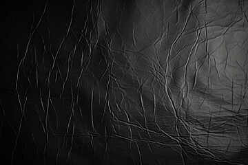 Black Leather Texture As Background. Created With Generative AI Technology