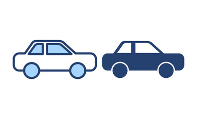 Car icon vector. car sign and symbol. small sedan