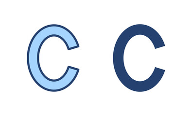 Copyright icon vector. copyright sign and symbol