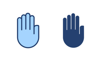 Hand icon vector. hand sign and symbol. palm