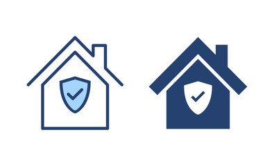 home insurance icon vector. home protection sign and symbol