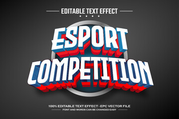 Esport competition 3D editable text effect template