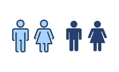 Man and woman icon vector. male and female sign and symbol. Girls and boys