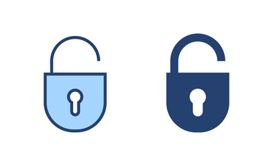 Unlock icon vector. Unlock sign and symbol. unlocked padlock icon