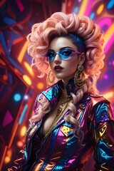 Techno Glitz The Glam Rock Chav (Generative AI)



