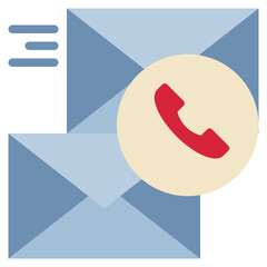 mail telephone envelope send marketing services customer flat style