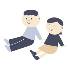 man and woman sitting on the ground