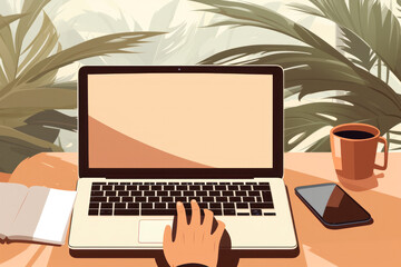 Laptop illustration (AI Generated) 