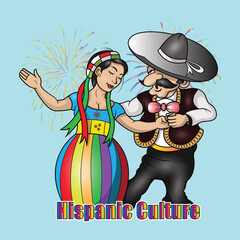 illustration vector graphic of hispanic culture