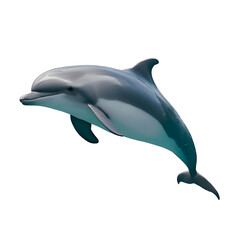 Dolphin isolated on white. Generative AI