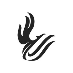phoenix logo template Isolated. Brand Identity. Icon Abstract Vector graphic